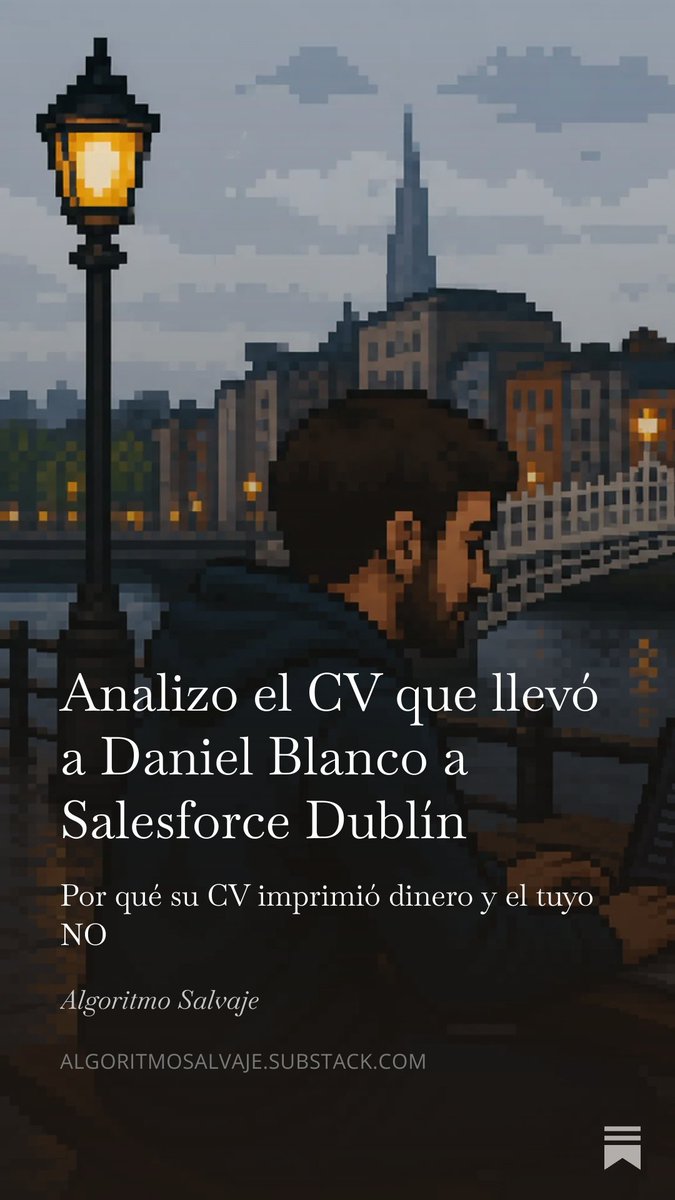 AlgoritmoSalvaj's tweet image. Todo el mundo cree que sabe hacer un CV. Pero tiene más miga de lo que parece. En el email de hoy analizo el CV que a @DanielBlancoSWE no le dió resultados y el que le permitió tener entrevistas con Google Suiza 🇨🇭, el que le permitió trabajar en Salesforce Dublín 🇮🇪... #it