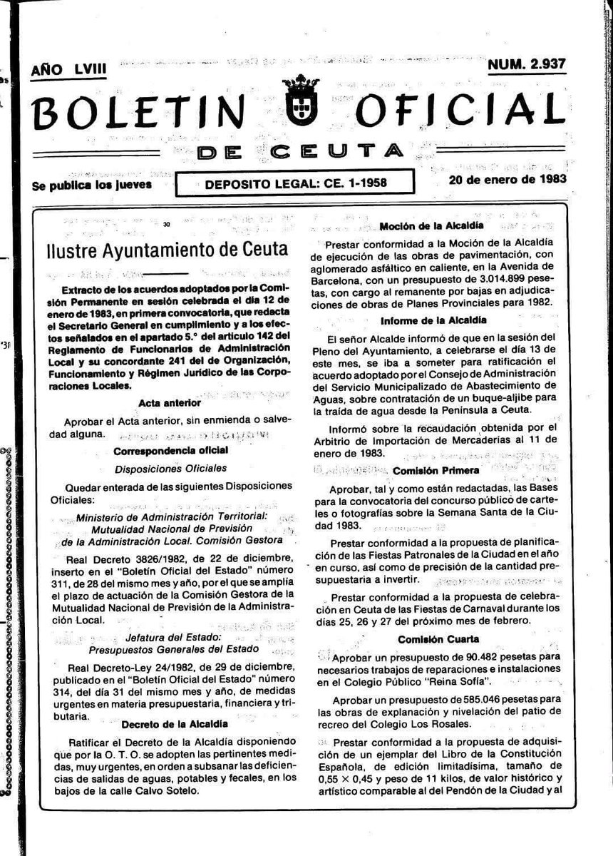 JuanmiAG's tweet image. 📰🎭🔍 4 de febrero de 1937 / 20 de enero de 1983: Dos fechas que forman parte de la historia del #CarnavalDeCeuta

#Carnaval
#Ceuta

Fuentes: @elfarodeceuta y #BOCCE