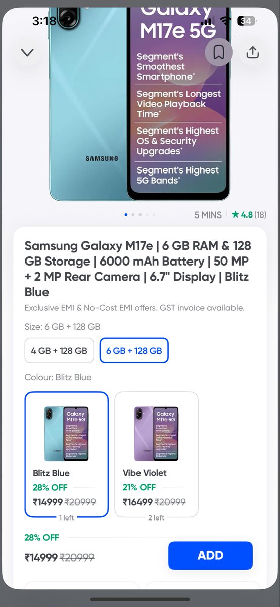 AB25488's tweet photo. @SwiggyCares Item was available at the app https://t.co/YMdAi3jqNo