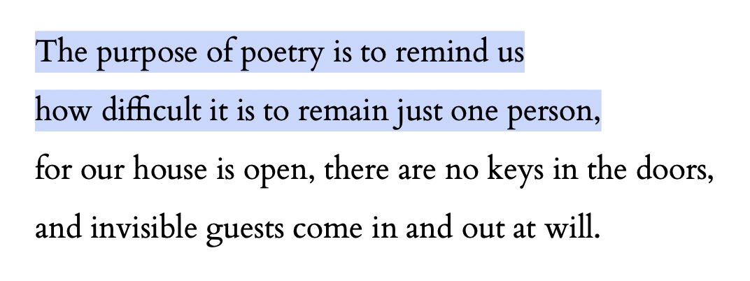 lovedropx's tweet photo. Czeslaw Milosz, from "Ars Poetica?" https://t.co/LPGeJnoPej