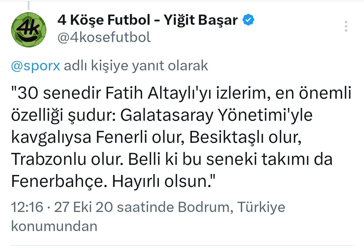 4 Köşe Futbol - Yiğit Başar tweet media