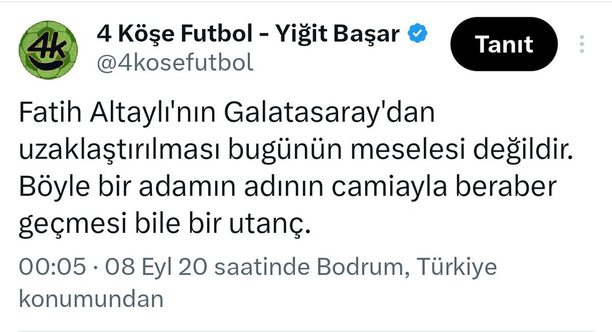 4 Köşe Futbol - Yiğit Başar tweet media