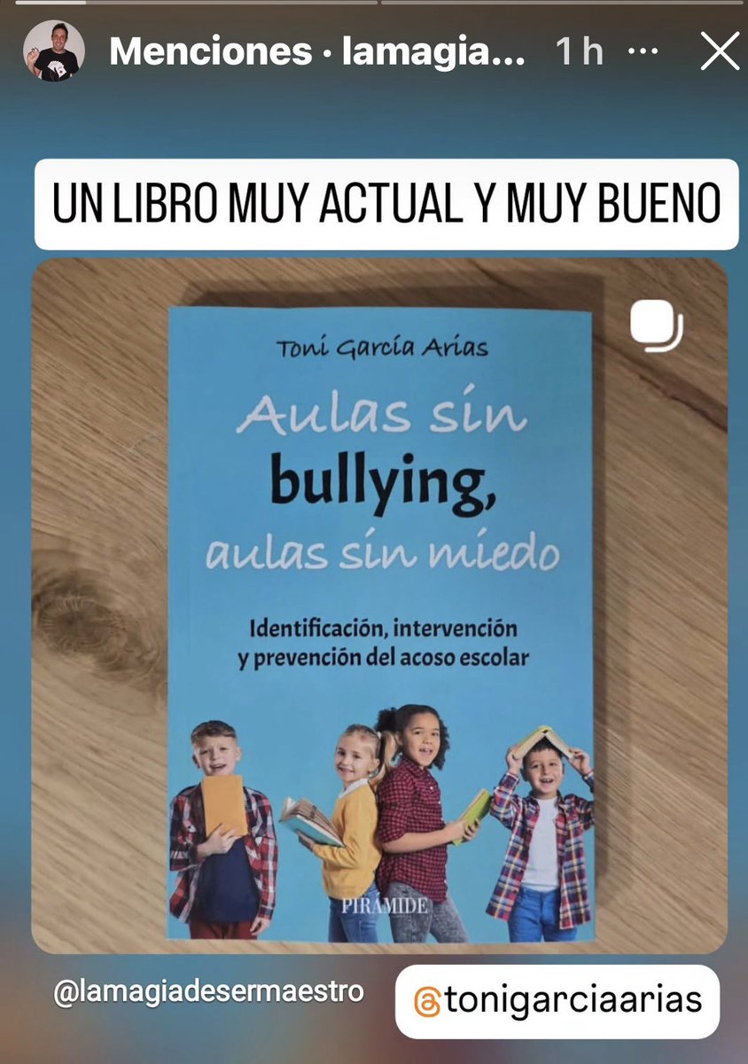 tonigarias's tweet image. Hoy, en el Día internacional contra el #bullying os comparto mi libro, que ya va por la segunda reimpresión.
Es momento de terminar con esta lacra. 
amzn.eu/d/0afbKQZB