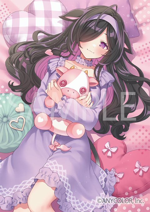 「にじさんじおやすみスクラッチ」にて、
「夜牛詩乃様」のB,D,E賞のイラストを担当させて頂いております!  
どうぞよろしくお願いいたします♫💮✨ 2/4 