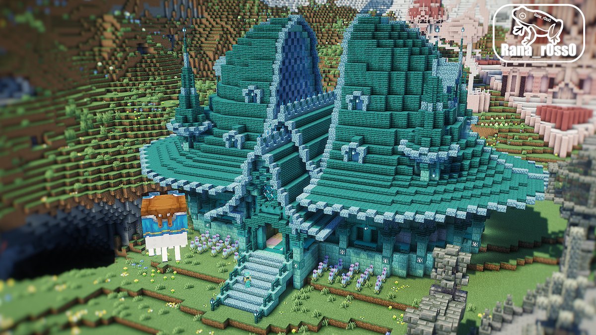Rana_r0ss0's tweet photo. 不思議な形の水族館
#Minecraft #Minecraftbuilds https://t.co/ku6IsqX6ao