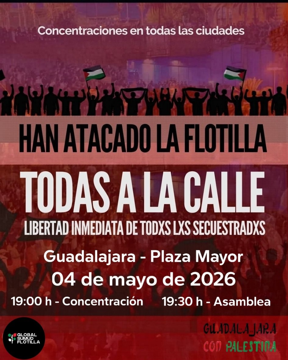 La interceptación de la flotilla humanitaria  #GlobalSummud , que se dirigía a llevar ayuda a la población de Palestina, por parte de las fuerzas armadas de Israel en tierras griegas, así como las amenazas y tortura denunciadas por su tripulación, constituyen hechos de gravedad.