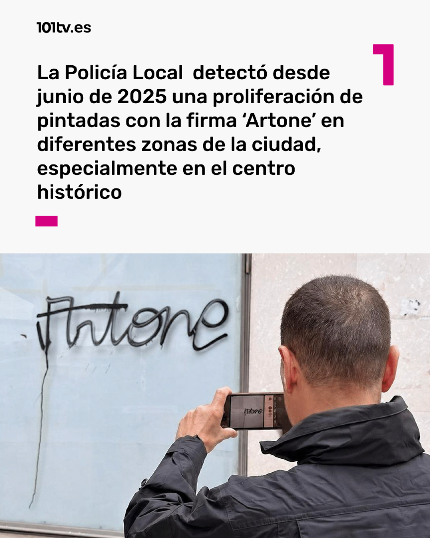 101TVSevilla's tweet photo. 🏙️ Identifican al presunto autor de 300 pintadas vandálicas realizadas, principalmente, en el centro histórico de Sevilla.
📱 Más información en https://t.co/bSKgLQK0Sl
#Sevilla #pintadas #mobiliario https://t.co/iC31JfjH6u