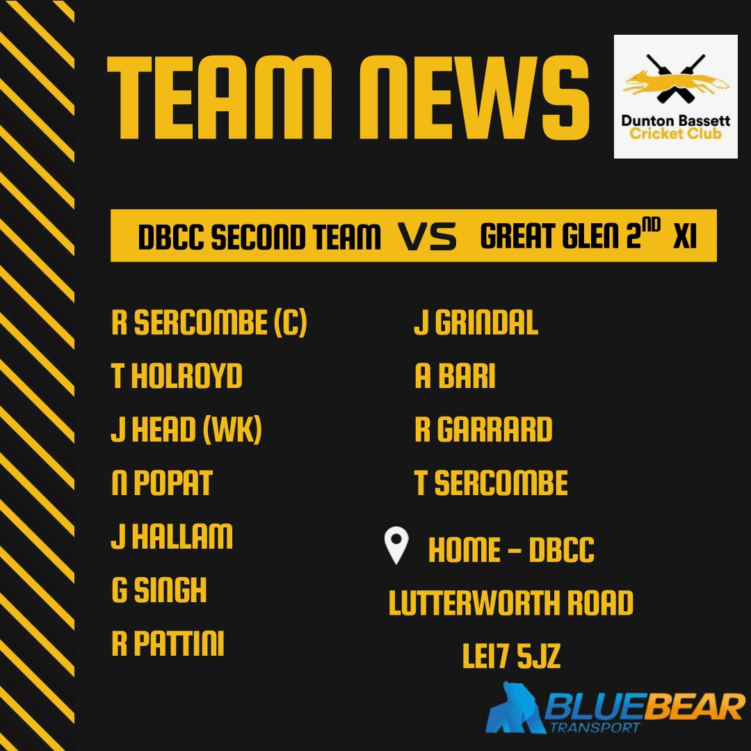 DuntonBCC's tweet photo. Here’s how our teams look for start of the 2026 season ⚫️🟡 

#UpTheBassett 
#DBCC https://t.co/oWtkVdGzT2