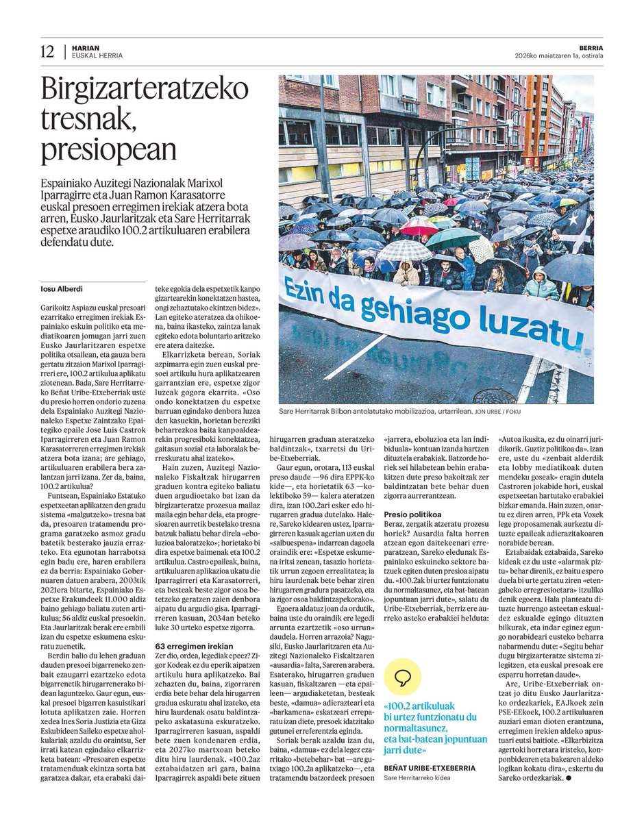 EtxeratElkartea's tweet photo. 📰 Atzo @berria egunkariak artikulu interesgarri hau argitaratu zuen:

«Birgizarteratzeko tresnak, presiopean.»

» Irakurri hemen: https://t.co/k73hExVhy5 https://t.co/QADS4Br0t8