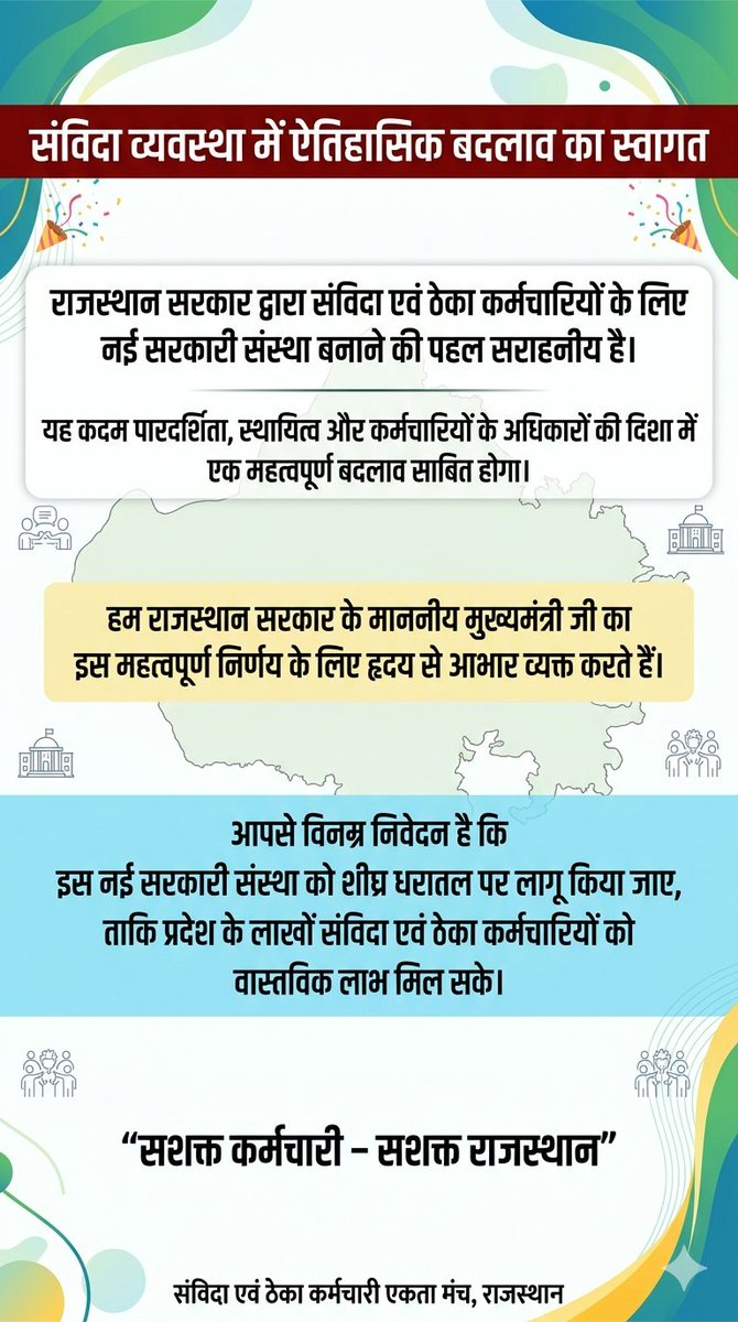 RajasthanS29772's tweet photo. सरकारी विभागों में प्लेसमेंट एजेंसियों और आउटसोर्सिंग तथा ठेकेदारीप्रथा को चरणबद्ध समाप्त करने की घोषणा तो कर लेकिन मुख्यमंत्री उपमुख्यमंत्री जी धरातल पर कब लागू ..... @BhajanlalBjp @KumariDiya @Bhajanlalofc @RajCMO @RajGovOfficial @1stIndiaNews @News18Rajasthan @DIPRRajasthan https://t.co/YZCYgJT3vc