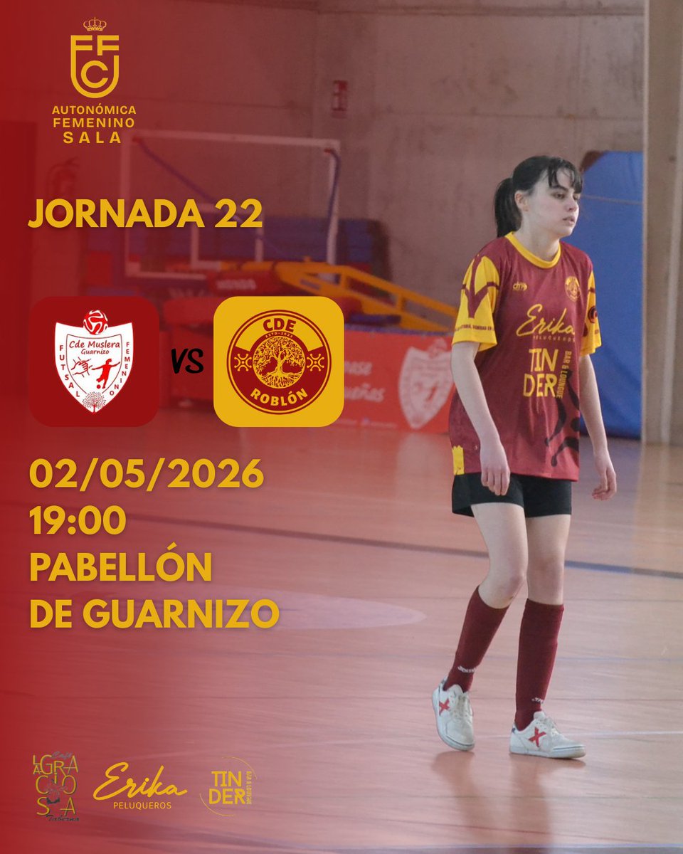 CdeRoblon's tweet photo. El sala visita al Muslera A. Las nuestras se enfrentan al líder destacado de la liga y claro aspirante al ascenso, pero tratarán de mostrar su mejor imagen en su tercer partido del curso en Guarnizo.

🧡 Aupa Roblón https://t.co/A8EwbkkcXG