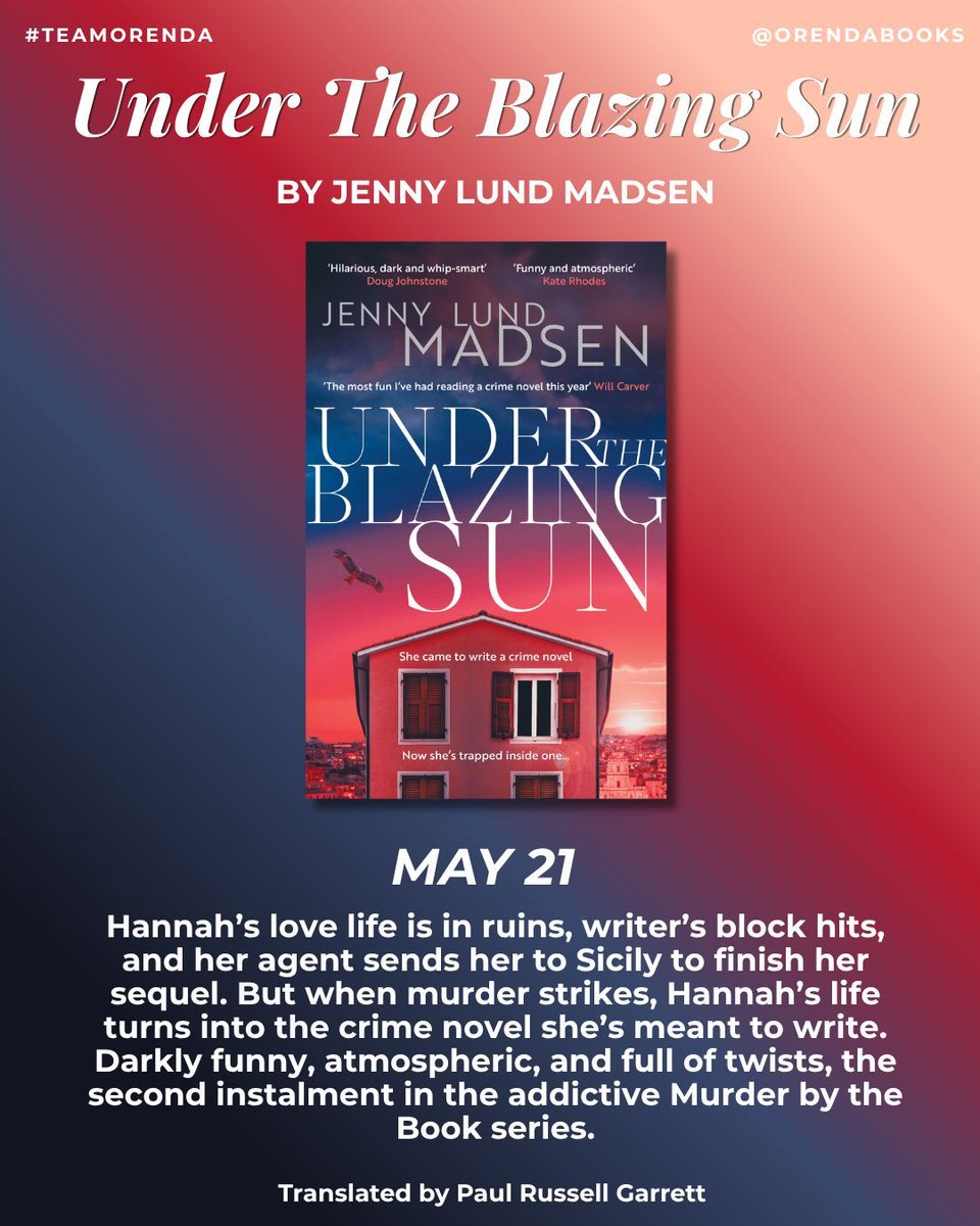 OrendaBooks's tweet photo. Which #MayRelease are you most looking forward to?📚️

#TheBoneMother☠️ by @writer_suzy
🔗https://t.co/V2KR8tfUJ8

#UnderTheBlazingSun☀️ by @jennylundmadsen (t. #PaulRussellGarrett)
🔗https://t.co/V0Y3JY27ev

#StopDead👟 by @katrinjul (t. @KyzerLarissa)
🔗https://t.co/HMxetuvuZg https://t.co/pufZ8vo4TO