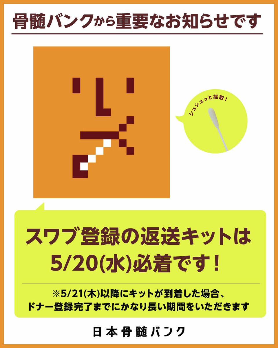 3月に終了した スワブトライアル3🍊 キットは【5月20日(水) 必着】でご