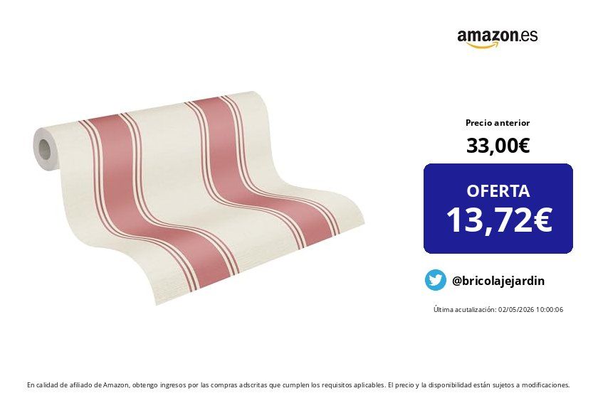 bricolajejardin's tweet image. ❌ Precio anterior: 33,00 € 
💶 OFERTA: 13,72 € (-58%)

✅ Cómpralo aquí 👉 amzn.to/4n7G8KH

Livingwalls Michalsky 399831 - Papel pintado (fieltro), diseño de rayas, color crema y rojo

 #pintura #adhesivos