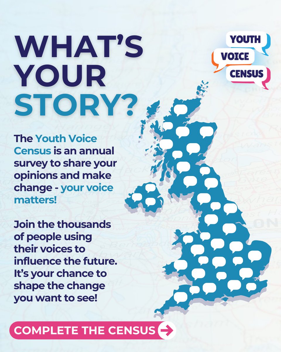 PositiveSteps's tweet image. Your voice can make a difference 💬 Take a few minutes to share your views and help create positive change for young people.

Complete the Youth Voice Census today 👉ow.ly/ZxWc50YSlTN

#YouthVoice #HaveYourSay #YoungPeople #MakeADifference