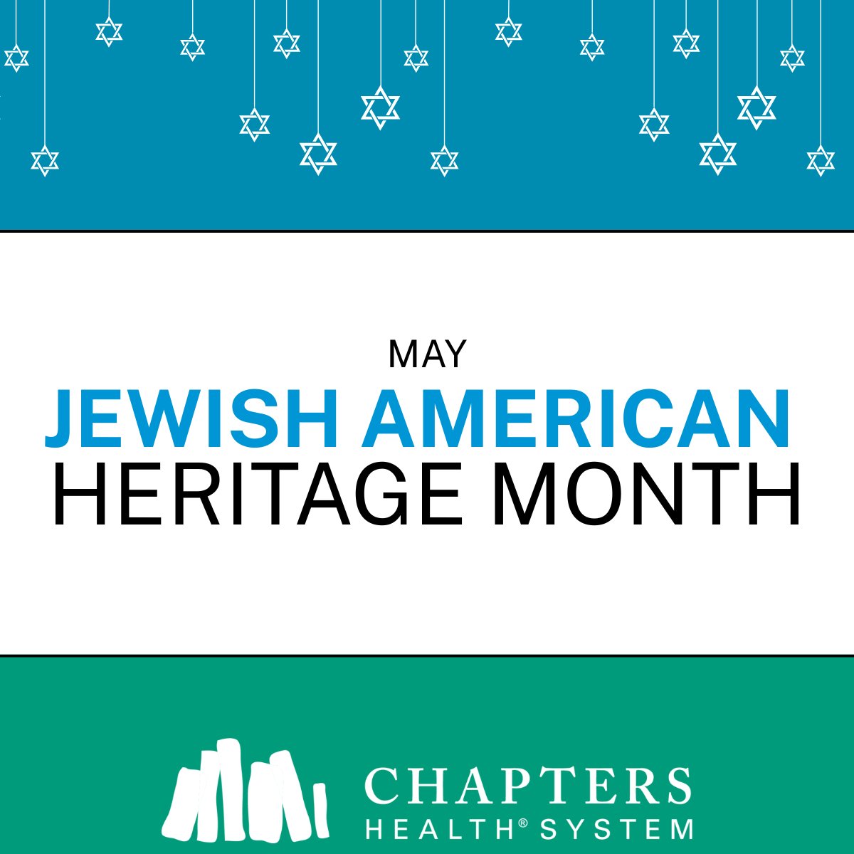 Chapters_Health's tweet photo. Happy Jewish American Heritage Month! This month, we recognize the impact of Jewish heritage and take pride in serving diverse communities and the traditions that matter to them.

#JewishAmericanMonth #JewishMonth https://t.co/oLFNPyxdzl