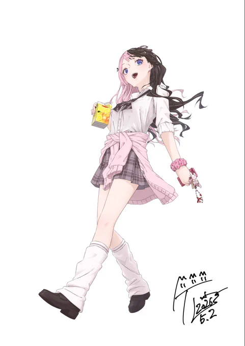 #ひなのの絵なの 遅くなってしまったけど 新衣装と100万人おめでとう!!!!!