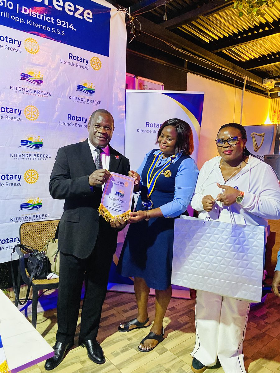 RcKitendebreeze's tweet image. Big moves and even bigger impact
We’re honored to welcome our newest honorary member MD Patrick Ocailap to the Rotary Club of Kitende Breeze—a distinguished leader and current Deputy Secretary at the Ministry of Finance &amp;amp; Economic Planning.
#majordonor
#UniteForGood
#RotaryD9214