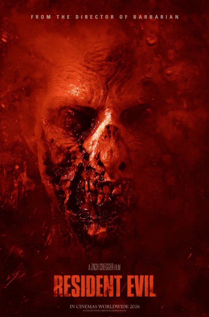 KuLt_ZiLLa's tweet photo. ‘Resident Evil’ from Director Zack Cregger (Weapons) is scheduled for release in Sep 2026!🔥
Poster by #creepyduckdesign
#residentevil #horror #zachcregger
RESIDENT EVIL | Teaser Trailer https://t.co/I1dAdBNkEK https://t.co/toLRf5M08H