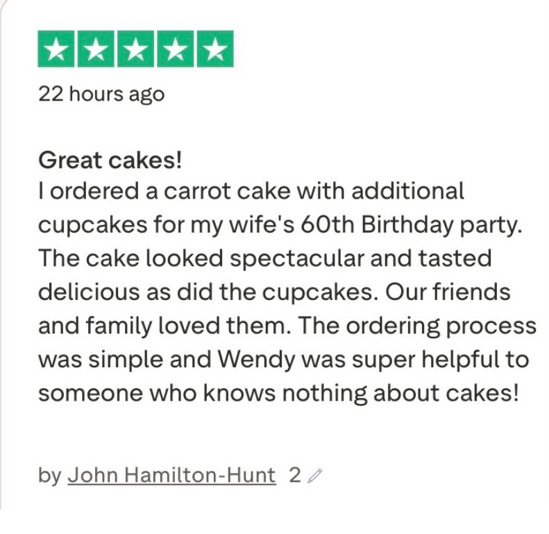 poppyscupcakes's tweet image. Lovely waking up to a 5 star review that you hadn’t realised had been left by such a lovely customer. 
#firsttmaster #trustpilot #Shopindie #UkGiftHour #UKGiftHour