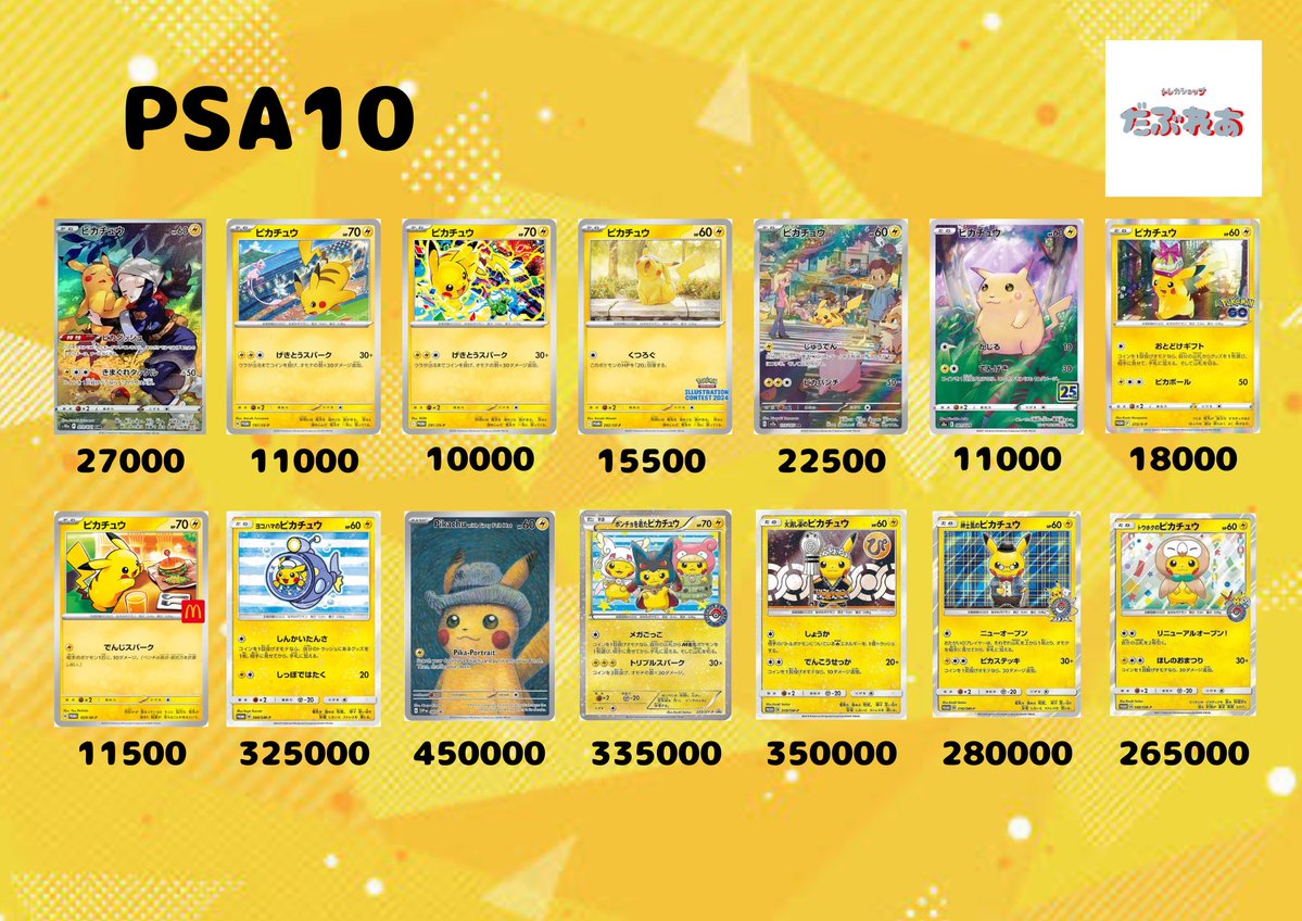 card_daburea's tweet image. 🔥ポケモンカード買取表🔥

📍カードの状態、枚数などで減額となる場合がございます🙇
是非1枚からでもお持ち込み下さい！
#ポケモンカード　#PSA10 #ラティラティ　#日本橋　#難波
#オタロード　#高価買取