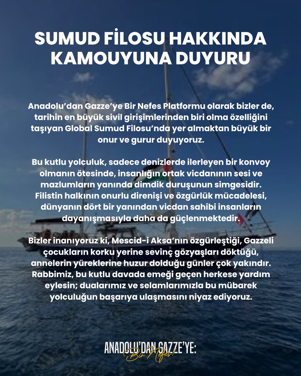 Anadolu’dan Gazze’ye: Bir Nefes tweet media