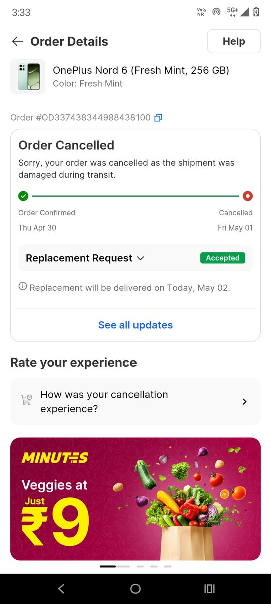 AmmanT2000's tweet photo. @Flipkart very worst experience I got yesterday my order has been cancel and still not deliver I am waiting for since morning I want my delivery today already 2 nd may @Flipkart please let me know when you are delivery partner is reaching urgently @Flipkart https://t.co/EcZ0bM8DZv