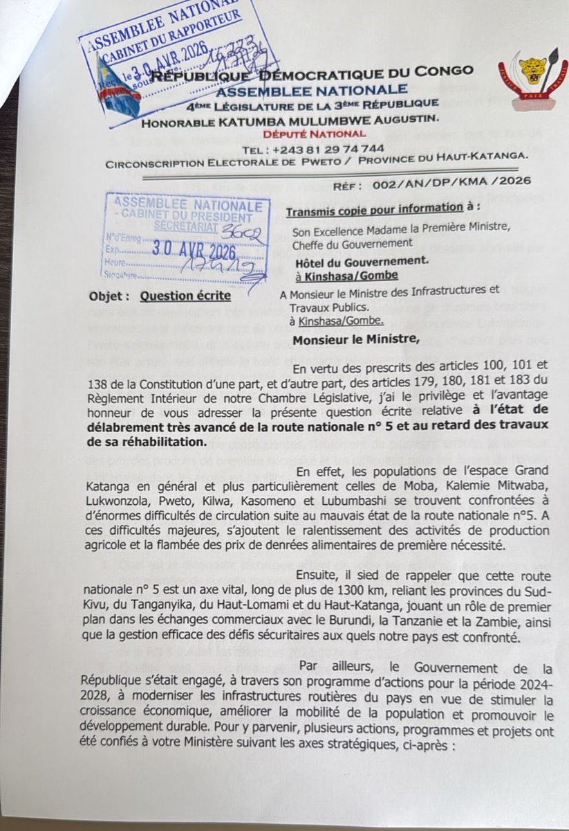 Augustin Katumba Mulumbwe tweet media