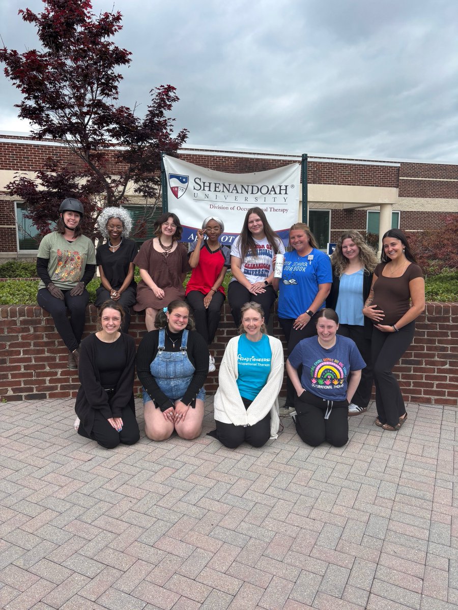 ShenandoahOT's tweet image. The OTD program celebrated the last week of OT month by dressing as their favorite OT role, whether therapist or client, highlighting the diversity of our practice settings. #shenandoahuniversity #OT #OTD #OTMonth