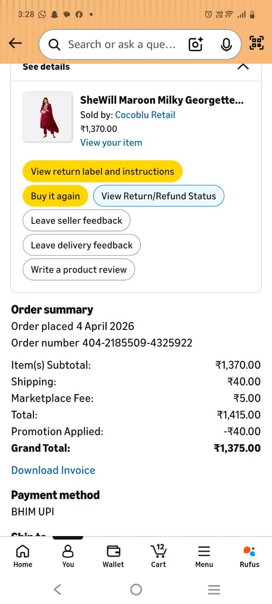 SainaGhosh3's tweet photo. Still waiting for a refund on a wrong item returned on April 4th (Order #404-2185509-4325922) Multiple follow-ups have failed. Please resolve this immediately. @AmazonHelp" @amazonIN ​@jagograhakjago https://t.co/FYWX0BqxUZ