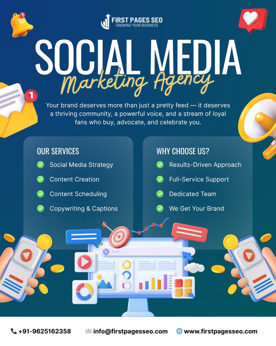 firstpageseous's tweet image. Firstpagesseo is a leading #socialmediamarketing agency in the USA, delivering #ExpertStrategies to grow your #branding, #engagement your #AudienceFavorite, and drive measurable results.
📷 firstpagesseo.com/social-media-m…
📷 096251 62358
#socialmediamanager #SocialMediaGrowth  #seo