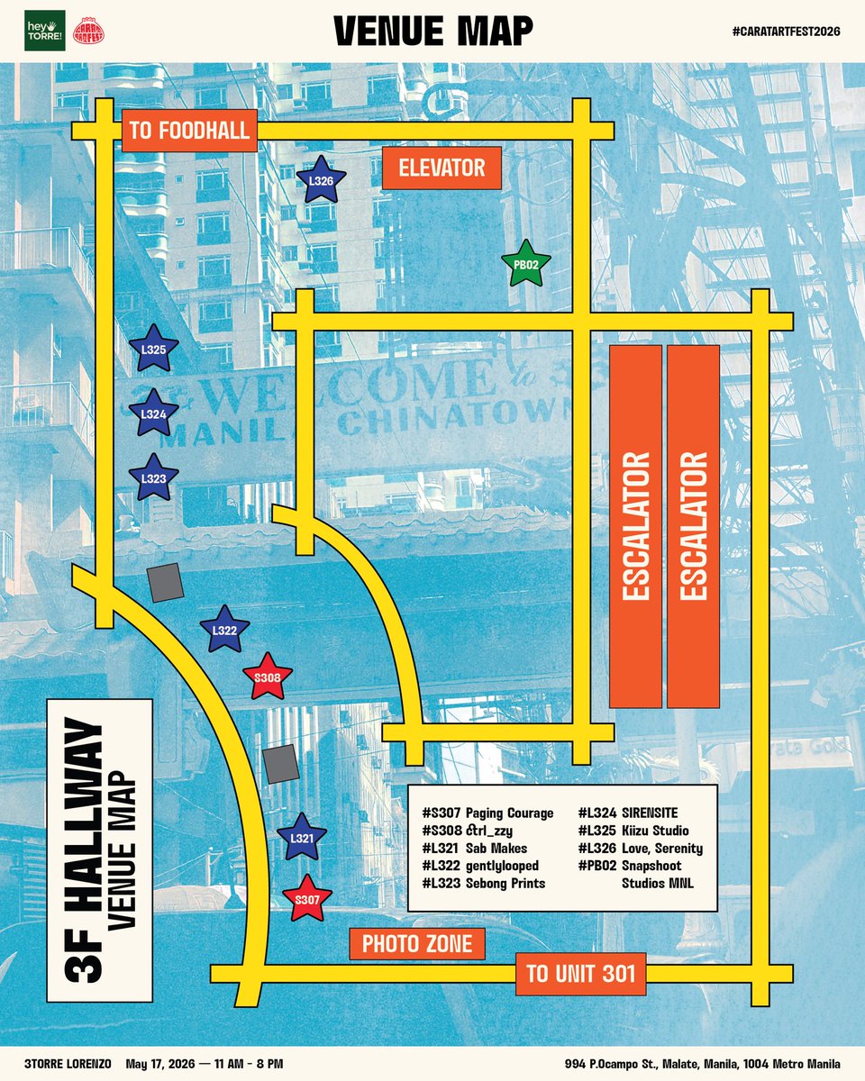 caratartfest's tweet image. (Take 2) Lanterns up, stalls ready 🏮🥮

Your #CaratArtFest2026 venue map is here! Wander through every floors, find your hidden gems, and don’t miss your faves in this market full of art from our amazing merchants.

See you in a few, carats! Are your wallets ready? 🥢