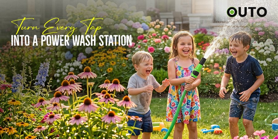 OutoOutdoor's tweet photo. Every tap just got an upgrade 💦

Turn your everyday garden hose into a powerful cleaning tool—perfect for playtime, wash time, and everything in between.

More fun. More power. Less effort.

#PowerWash #GardenLife #HomeUpgrade #OutdoorFun #EasyCleaning https://t.co/TUTtDOkkE4