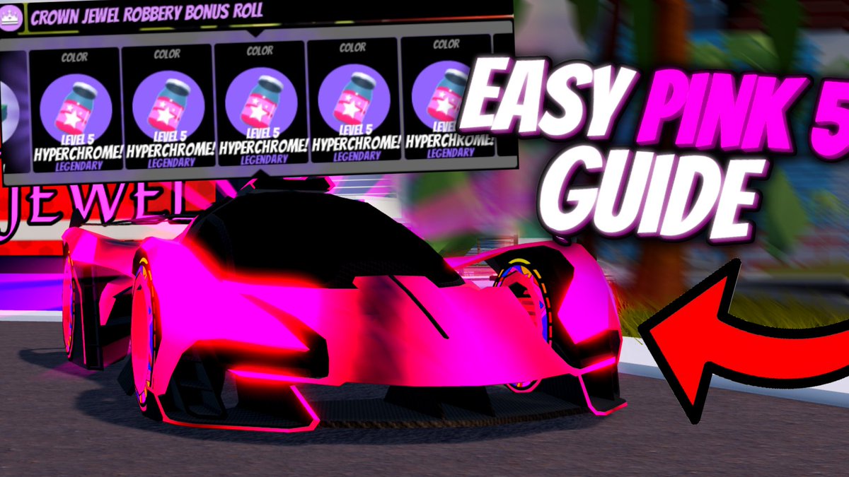 Quick &amp; Easy Pink Hyperchrome Level 5 Guide in Roblox Jailbreak 👇
youtu.be/5r9WaDIrvCc?si…