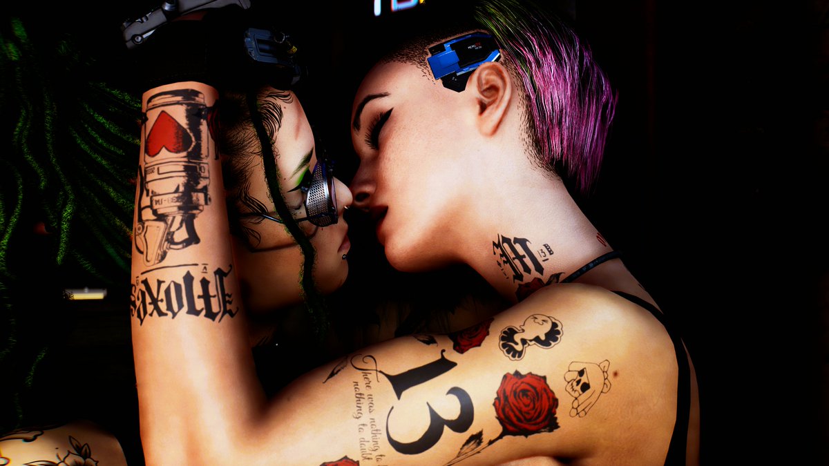 VioletAlva68395's tweet image. Judy + michiko 🖤💚

#Cyberpunk2077 #VirtualPhotography
#CyberpunkEdgerunners #PhotoMode #VGPUnite #VPWorld #WIGVP #VPPortraits #ThePhotoMode  #JudyAlvarez #violetmichiko #CyberpunkAesthetic