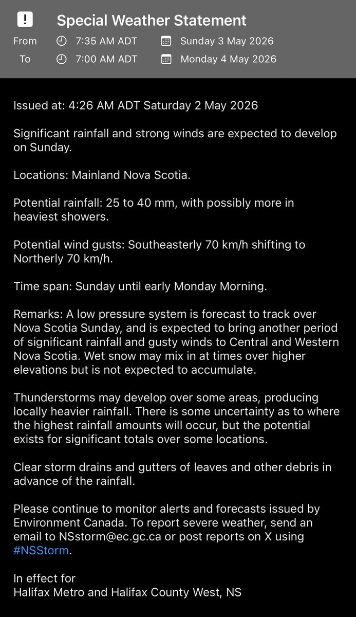 Special Weather Statement