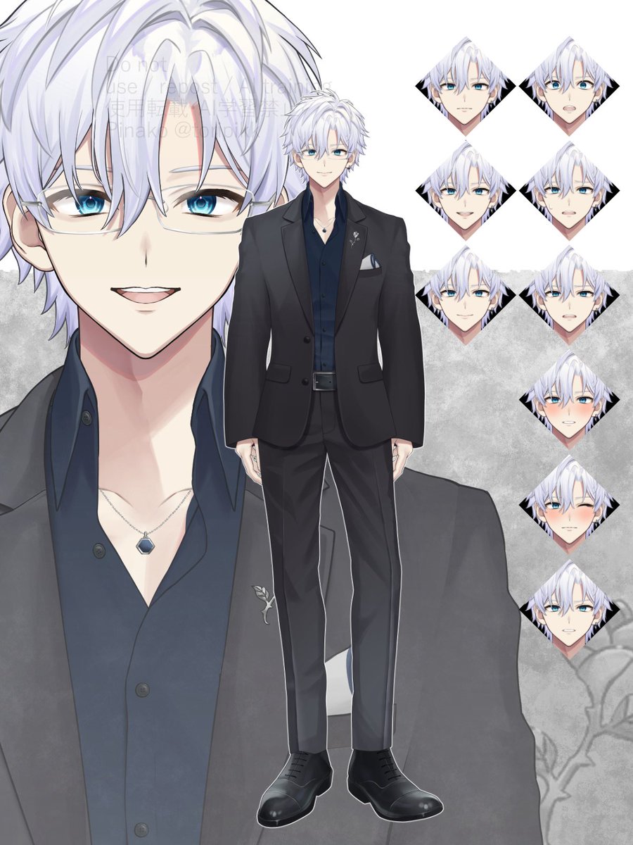 Vtuber様よりご依頼いただき、Live2D用立ち絵のキャラクターデザインを
