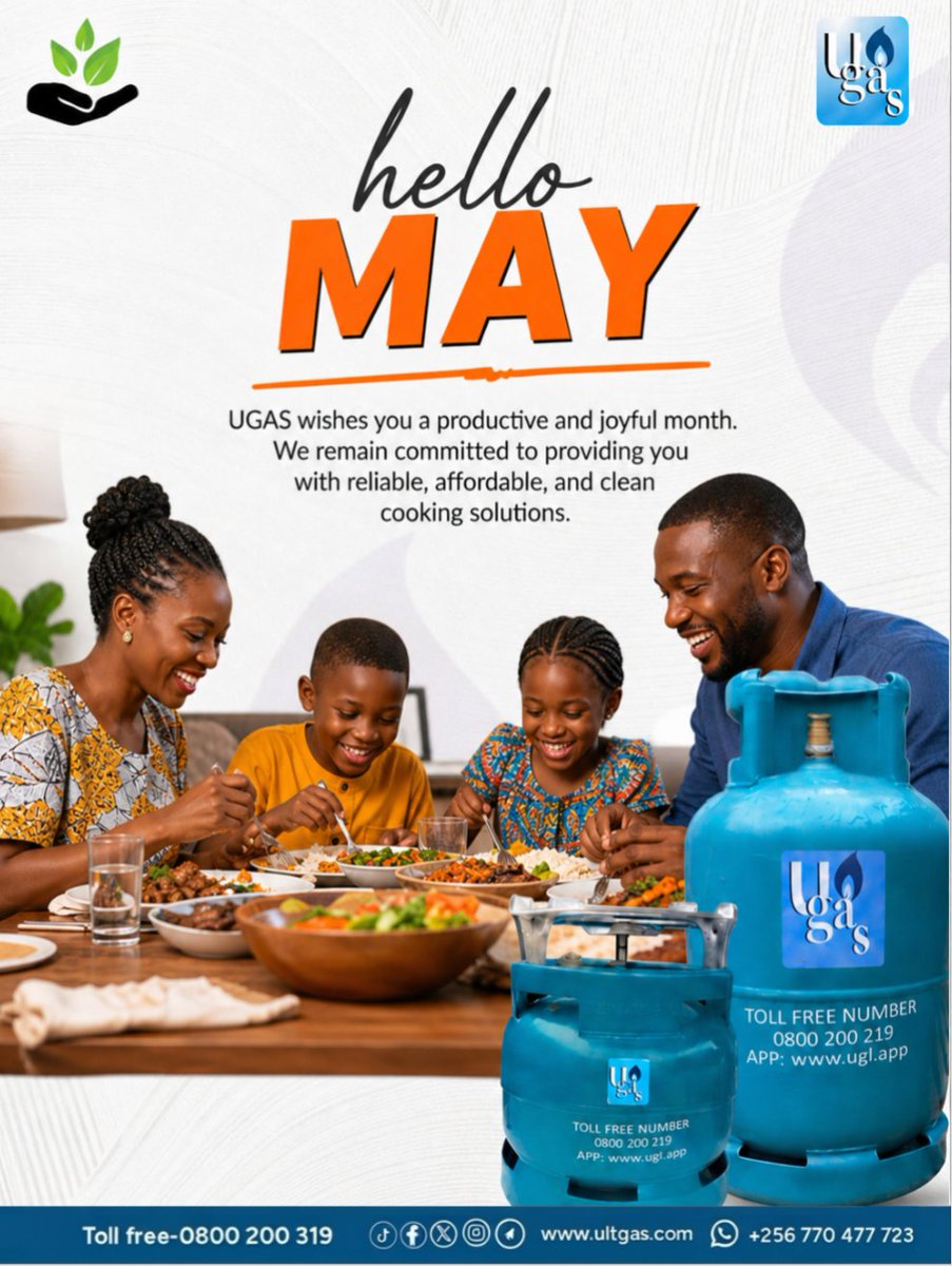Ugas_ug's tweet photo. Happy new month! 💙
UGAS wishes you and your loved ones a productive and joyful month.
We remain committed to bringing you reliable, affordable, and clean cooking solutions that make family moments sweeter.

#happynewmonth https://t.co/9Yq5gtbKoN