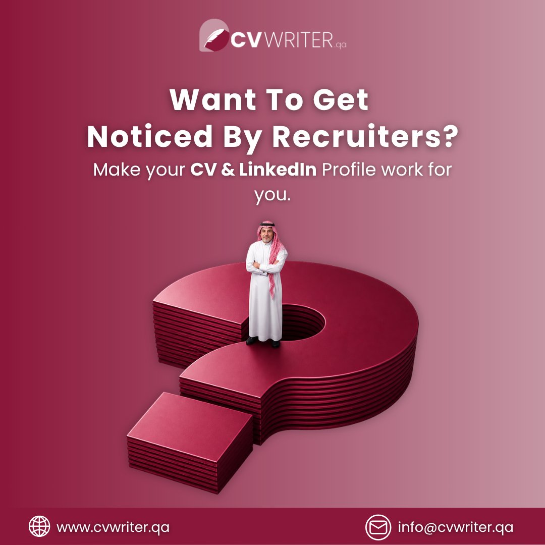 cvwriterqa's tweet photo. Getting noticed by recruiters starts with an eye-catching CV. Let’s work together to build a resume that makes you stand out in a competitive market.

📩 info@cvwriter.qa
.
.
.
.
#jobsearch #GetHired #CareerSuccess #cvwriting #resume #recruiters #cvwriterqatar https://t.co/GlFfzlWxie