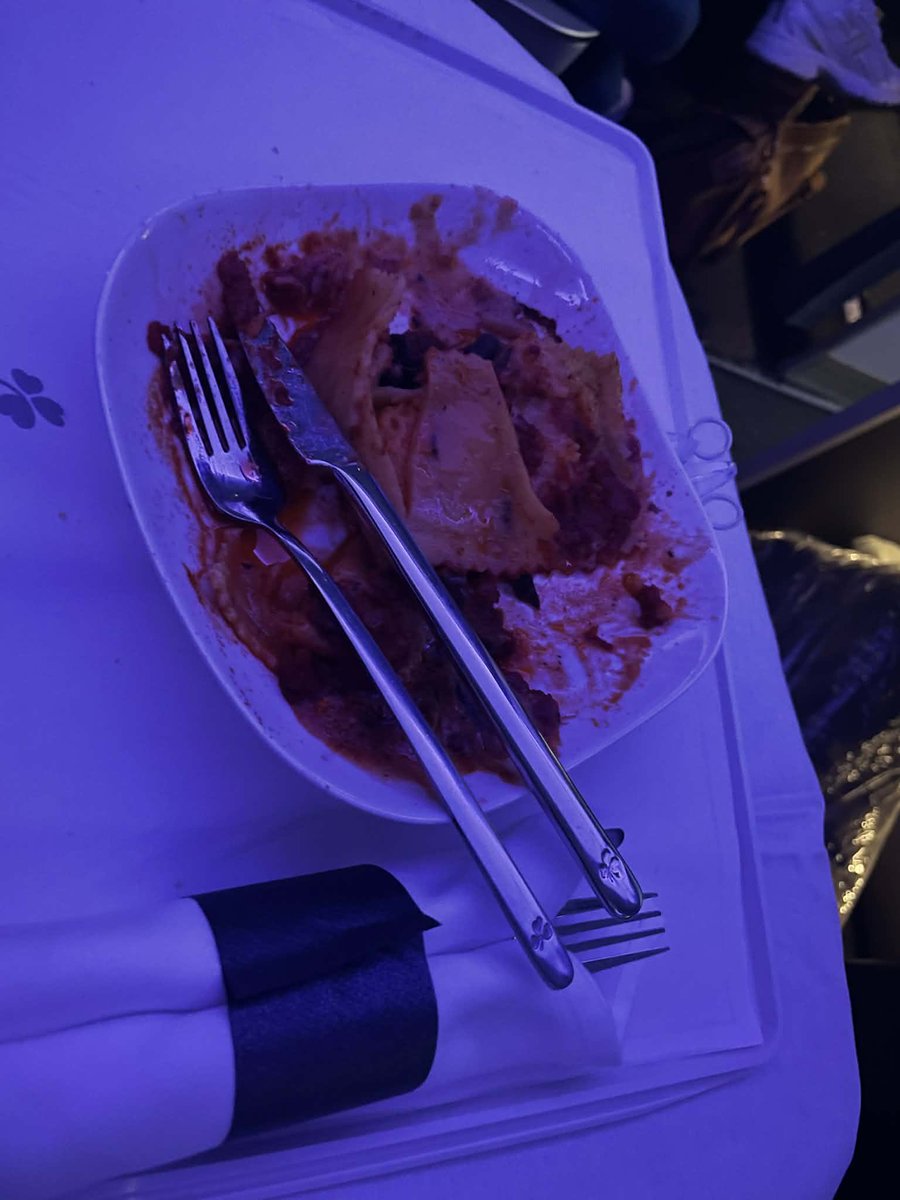 Radz_Mrk's tweet image. Aer lingus suggest you indulge with luxury dining in their business class service, carefully selected dishes suitable for all palates - vegans and meat-lovers alike. Whoever signed off on our luxury dining clearly didn’t get the memo #aerlingus #luxury #vegetarian #businessclass