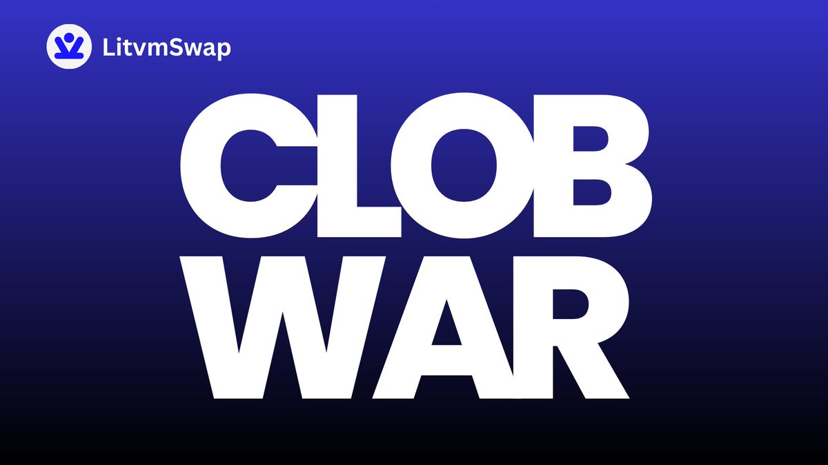 🚀 Big Update: We're going to join Clob war &amp; building a Clob Dex on <a href="/LitecoinVM/">LitVM</a> 💙

Our AMM DEX is already LIVE, and we’re excited to announce that our CLOB (orderbook) DEX is coming soon.

Why both? Because different traders need different tools and now, you don’t have to