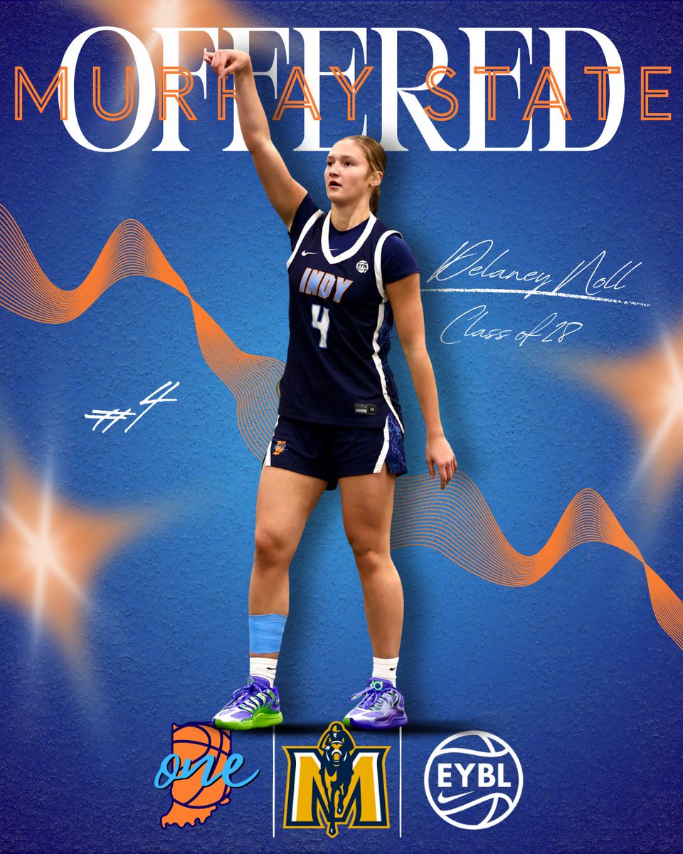 IndyOneEYBL's tweet image. Delaney Noll ‘28. Offer. Murray State University. 

@DelaneyNoll | #weareOne | 1️⃣