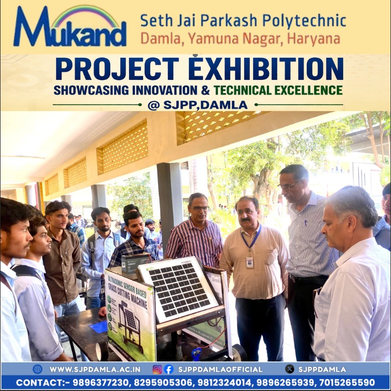 sjppdamla's tweet photo. Seth Jai Parkash Polytechnic, Damla successfully organized a Project Exhibition featuring a wide range of innovative projects developed by students from various departments.

#SJPPDamla #ProjectExpo #EngineeringStudentsIndia #PolytechnicStudents #StudentInnovation #TechProjects https://t.co/WhfnNU4esn