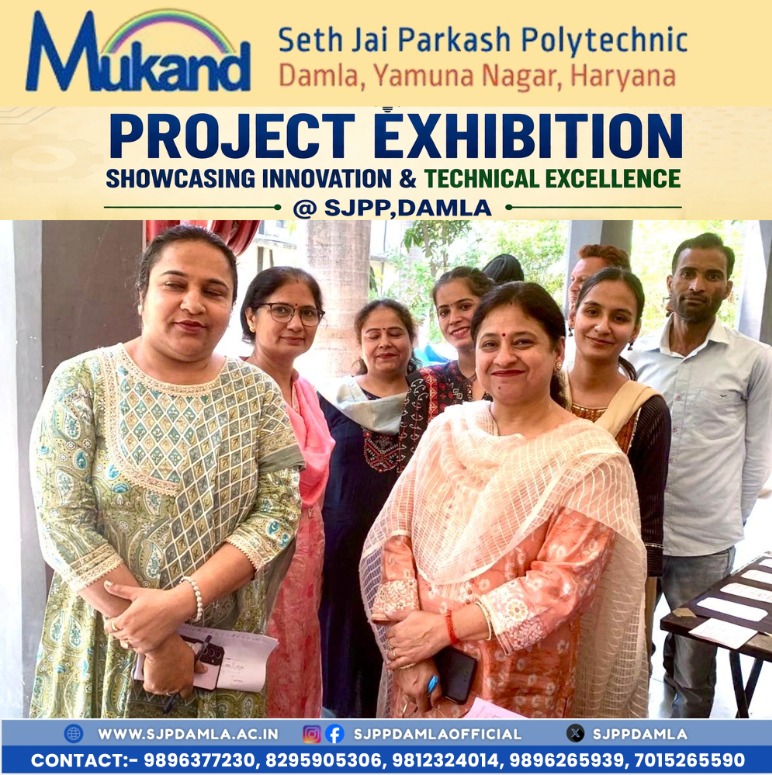 sjppdamla's tweet photo. Seth Jai Parkash Polytechnic, Damla successfully organized a Project Exhibition featuring a wide range of innovative projects developed by students from various departments.

#SJPPDamla #ProjectExpo #EngineeringStudentsIndia #PolytechnicStudents #StudentInnovation #TechProjects https://t.co/WhfnNU4esn