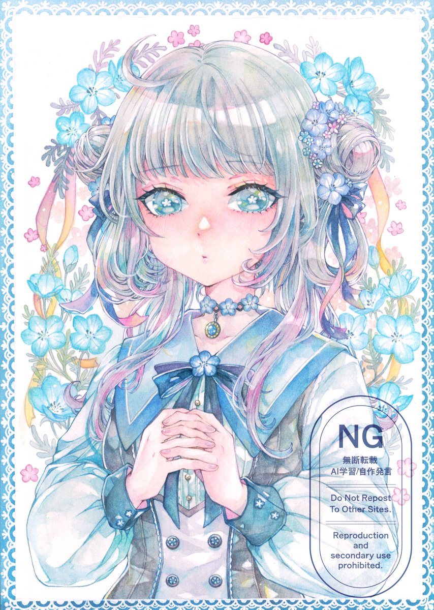 ly36el's tweet photo. ＃イラスト ＃illustration #絵柄が好みって人にフォローされたい ＃絵師さんと繋がりたい
✿❀✿乙女とネモフィラ✿❀✿
バストアップで失礼します。
女の子を可愛く描く��習中です(*^^*) https://t.co/OmaKIsLSYw
