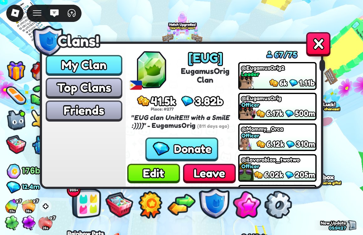 EugamusOrig2's tweet photo. #EUG clan placement at 277 as of this time.
I successfully converted another SRB bloom dominus from collected 9 SGd bloom dominus.
Then we lost 5b gems from hatching 100x diamond egg, we got only 2 huges so we buy another 2 titanic diamond monkey for Dad's collections.
- NJ https://t.co/v5sGrxeidi
