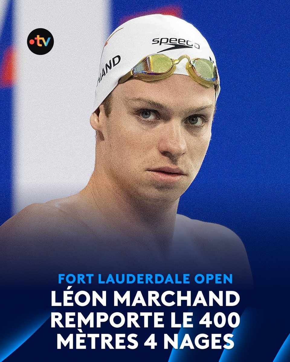 🏊 #FortLauderdaleOpen | 💥 Léon Marchand encore intouchable !

🇫🇷 Le quadruple champion olympique s'est imposé sur le 400 mètres 4 nages. Le prodige de 23 ans a terminé sa course en 4'09''33, un peu moins d'une seconde devant l'Américain Carson Foster.
