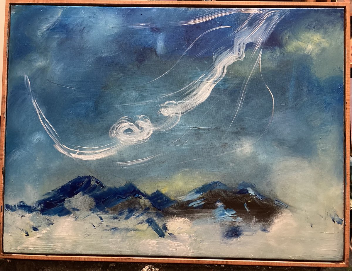 hiromimiles1's tweet image. 高く高く　より高く

＃油絵　＃oil   龍雲