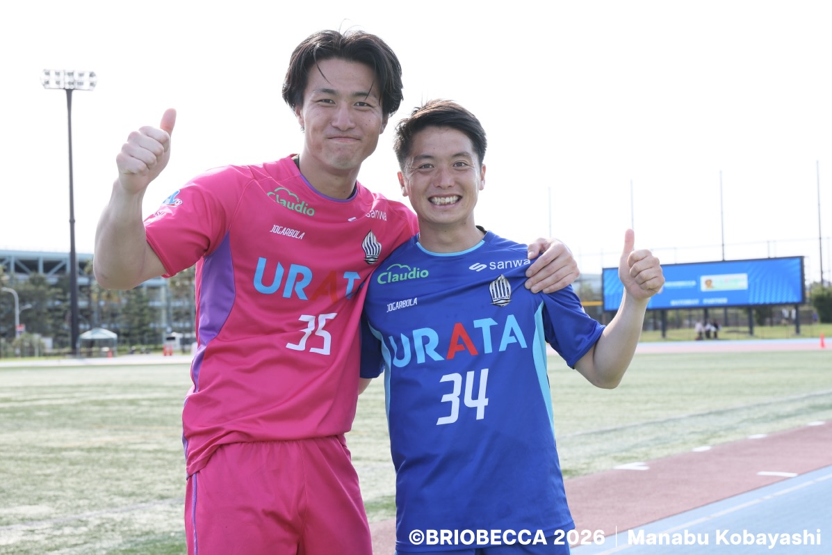 briobecca's tweet photo. 💜𝘙𝘦𝘶𝘯𝘪𝘰𝘯 💙𝘍𝘪𝘳𝘴𝘵 𝘎𝘰𝘢𝘭

#池谷友喜 選手 @yukikeya17 にとって、特別な一戦。

#BRIOBECCA #浦安 #市川｜#JFL https://t.co/DP7MN5Kb7J