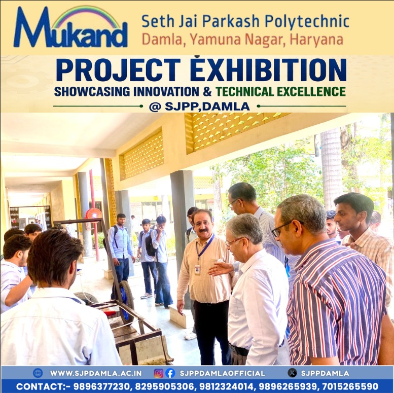 sjppdamla's tweet photo. Seth Jai Parkash Polytechnic, Damla successfully organized a Project Exhibition featuring a wide range of innovative projects developed by students from various departments.

#SJPPDamla #ProjectExpo #EngineeringStudentsIndia #PolytechnicStudents #StudentInnovation #TechProjects https://t.co/rh0Ld6AJIH